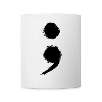 Semicolon symbol Mental Health Suicide Prevention - Mug - white - Front