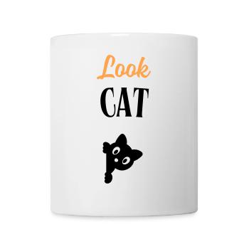 Look Cat - Mug blanc - blanc - Devant
