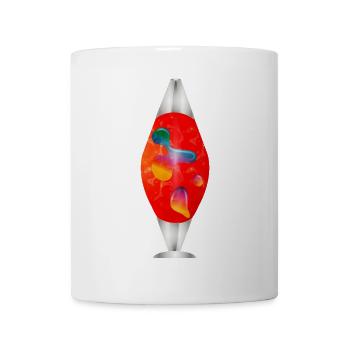 Illustration de lampe à lave colorée – pure ambiance rétro - Mug blanc - blanc - Devant