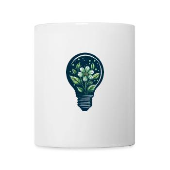 Fleur et bulbe - Mug blanc - blanc - Devant