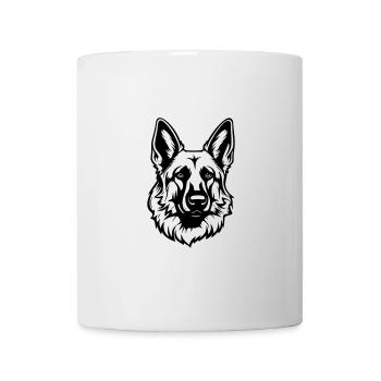 German Shepherd Dog Head - Mug - white - Front