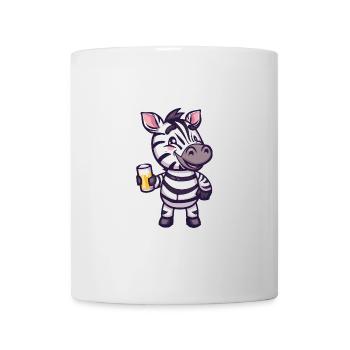 Zebra Bier Comic Party - Tasse - Weiß - Vorne