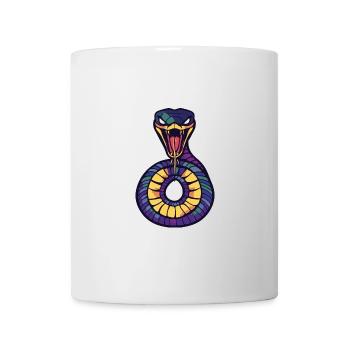 Serpent Cobra Halloween Bande Dessinée - Mug blanc - blanc - Devant