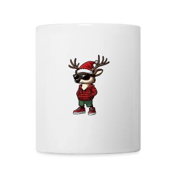 Noël du cerf Noël - Mug blanc - blanc - Devant