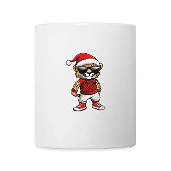 Noël guépard Noël - Mug blanc - blanc - Devant