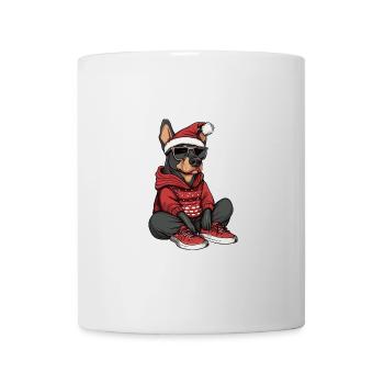 Doberman Chien Noël Noël - Mug blanc - blanc - Devant