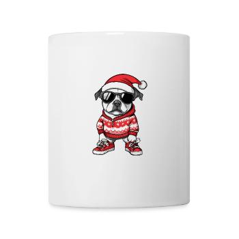 Staffordshire Bull Terrier Chien Noël Noël - Mug blanc - blanc - Devant