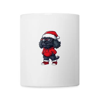 Caniche Chien Noël Noël laid - Mug blanc - blanc - Devant