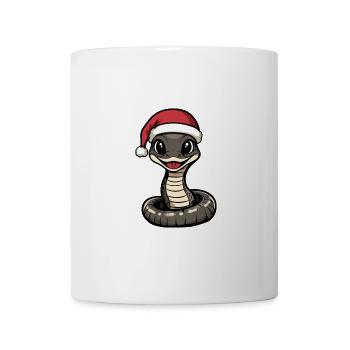 Schlange Kobra Weihnachten Christmas - Tasse - Weiß - Vorne