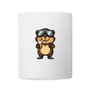 Biber Ski Bier - Tasse - Weiß - Vorne