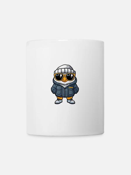 Eule Winter - Tasse - Weiß