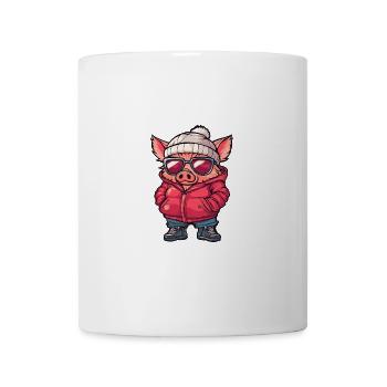 Pig Winter Wild Boar - Mug - white - Front