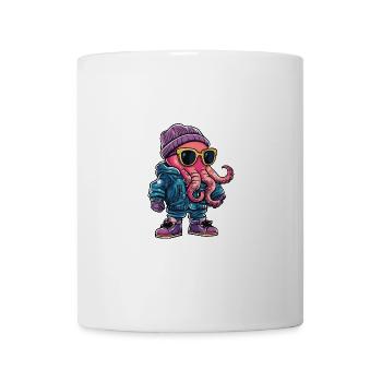Oktopus Winter Comic - Tasse - Weiß - Vorne