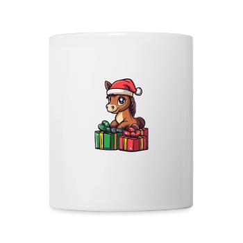Chevaux Noël Bandes dessinées Cadeaux - Mug blanc - blanc - Devant