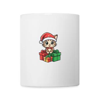 Cadeaux de bande dessinée de Noël pour chats - Mug blanc - blanc - Devant