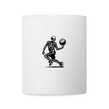 Sports de balle Halloween Squelettes Jouer au basket-ball - Mug blanc - blanc - Devant