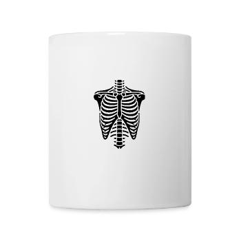 Brustkorb Skelett Thorax und Rippen Knochen - Tasse - Weiß - Vorne