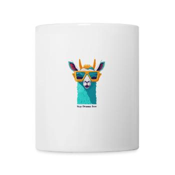 Révolte rétro des lamas - Mug blanc - blanc - Devant