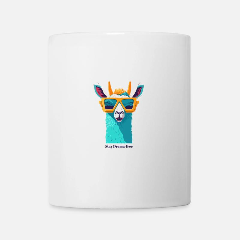 Retro-Lama-Revolte - Tasse - Weiß