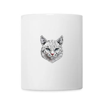 Polygon-Geometrie-Katze - Tasse - Weiß - Vorne