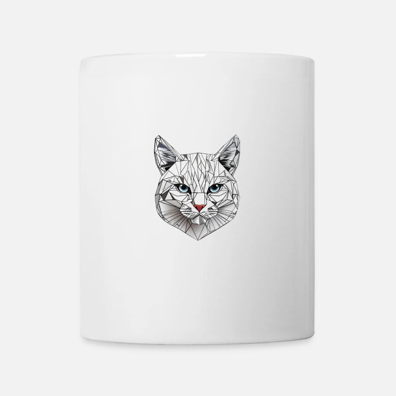 Polygon Géométrie Cat - Mug blanc - blanc
