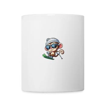 Affe Schimpanse Skifahrer Ski - Tasse - Weiß - Vorne