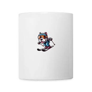 Pitbull chien skieur sports d’hiver plaisir - Mug blanc - blanc - Devant