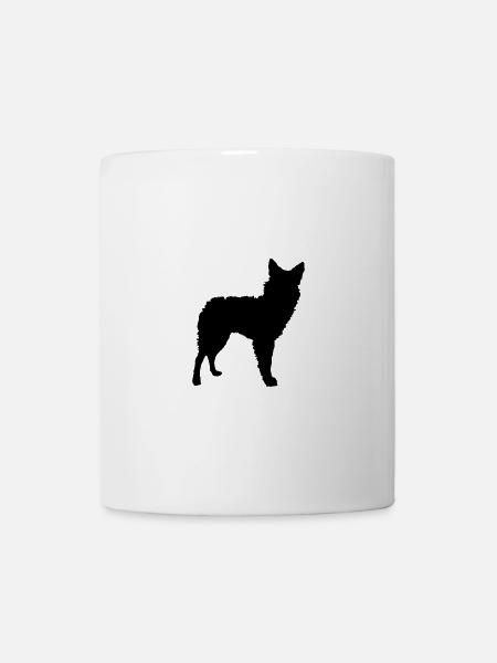 Mudi Silhouette - Tasse - Weiß