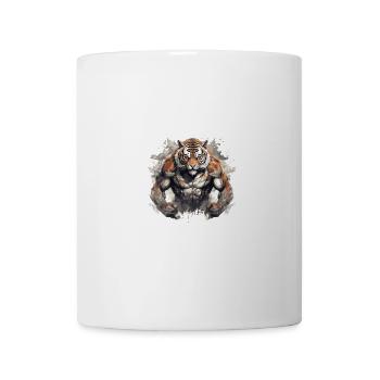 Tiger Muskeln - Tasse - Weiß - Vorne