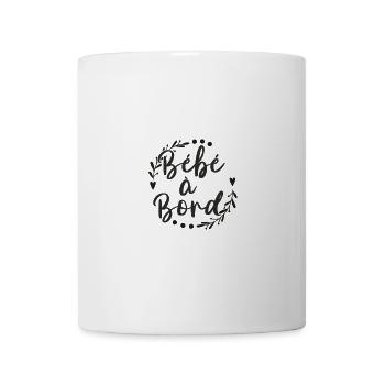 Super stickers bébé a bord floral - Mug blanc - blanc - Devant