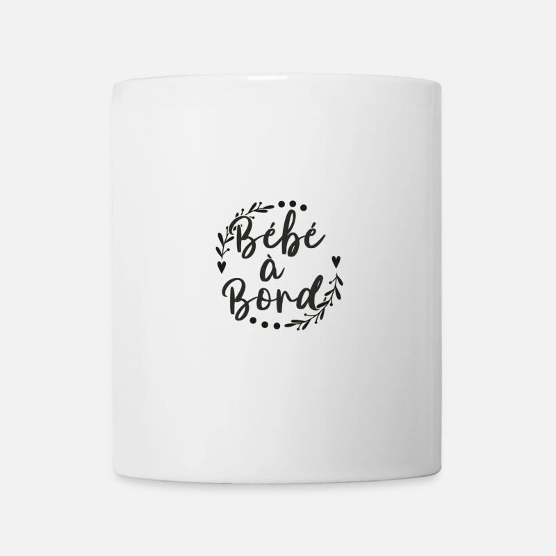 Super stickers bébé a bord floral - Mug blanc - blanc