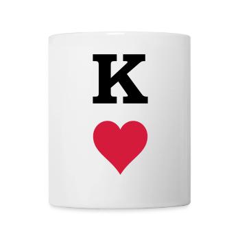 König Herz - Tasse - Weiß - Vorne