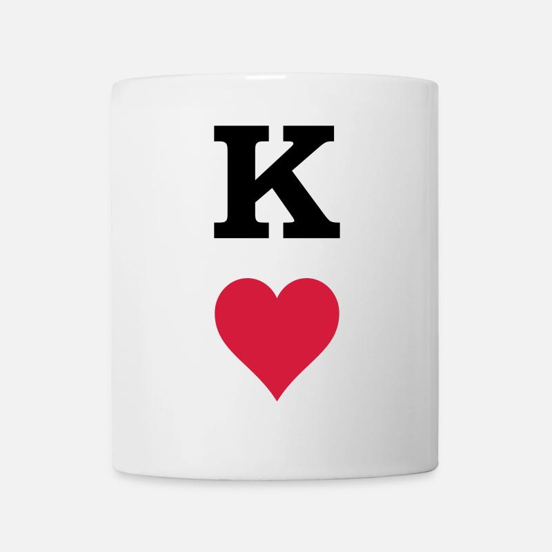 König Herz - Tasse - Weiß