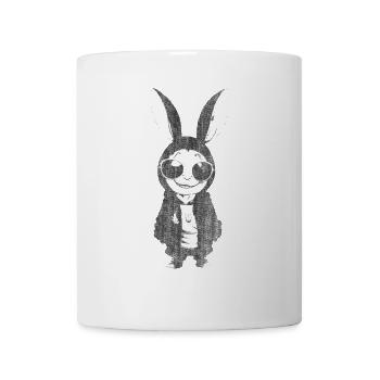 Lapin avec lunettes de soleil à capuche - Mug blanc - blanc - Devant