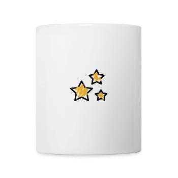 Gelbe Skizzen auf Schwarz - Tasse - Weiß - Vorne