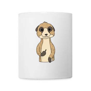 Suricate grincheux avec un majeur - Mug blanc - blanc - Devant