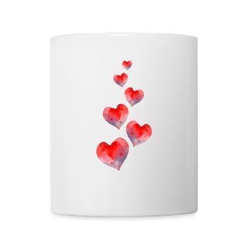 Hearts Red Love - Mug - white - Front