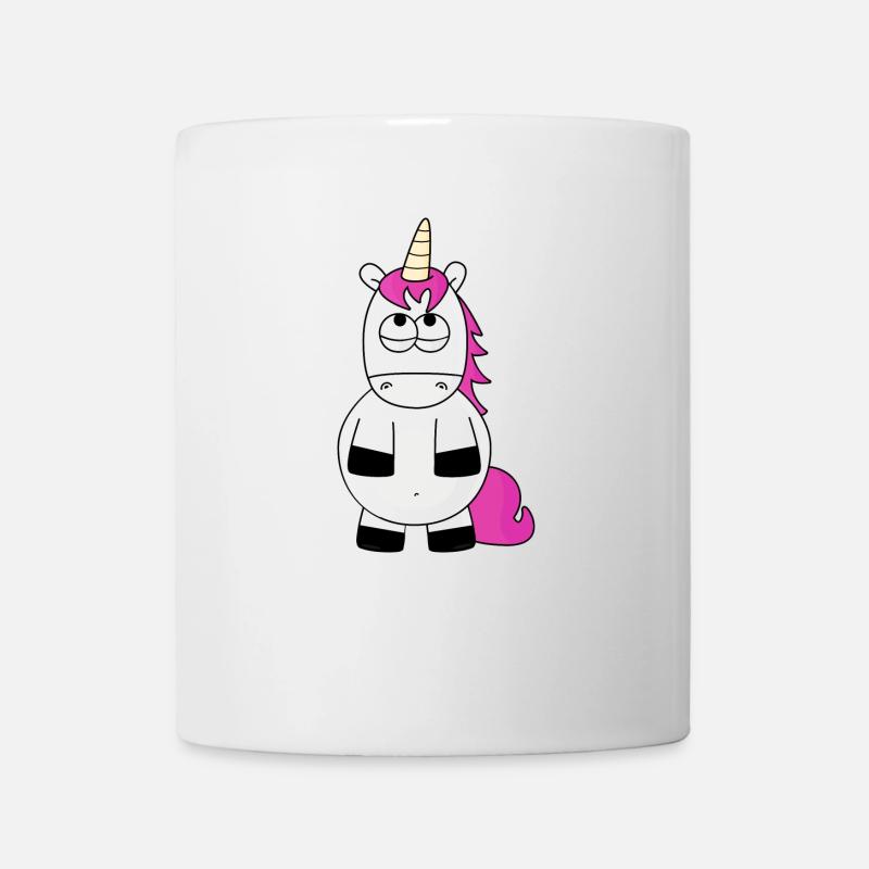 Einhorn rollt mit den Augen - Tasse - Weiß