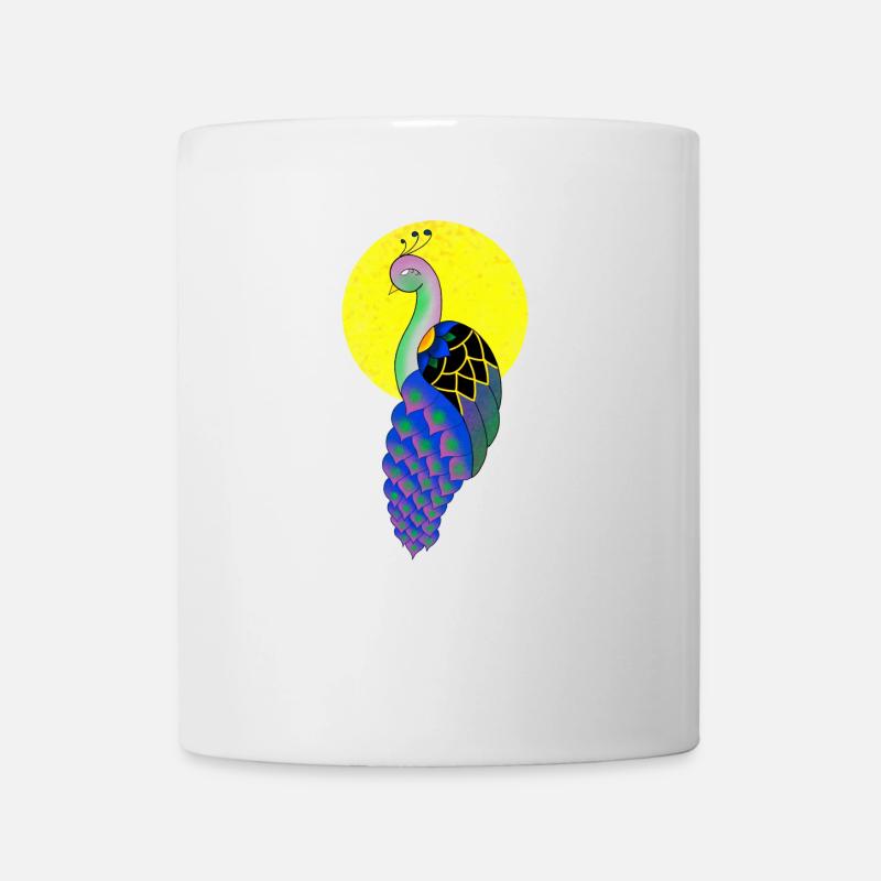 Pfau - Tasse - Weiß