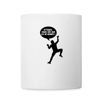 Design drôle escalade - Mug blanc - blanc - Devant