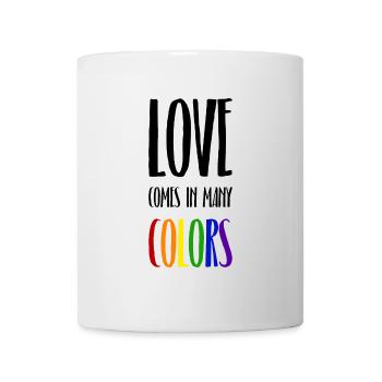 Love comes in many colors LGBTQI - Tasse - Weiß - Vorne