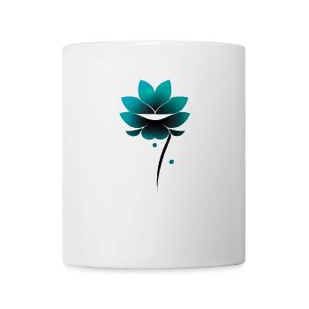 Blume - Tasse - Weiß - Vorne