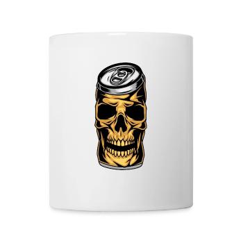 Skull Beer Can - Totenkopf Bierdose - Tasse - Weiß - Vorne