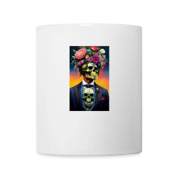 ŒUVRE Crâne de fleur - Mug blanc - blanc - Devant