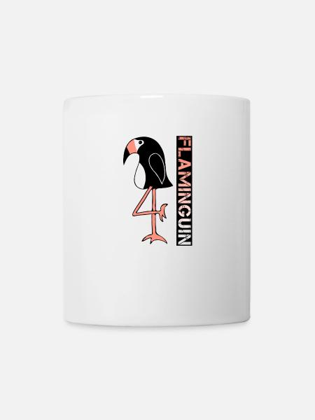 Pinguin Flamingo Flaminguin - Tasse - Weiß
