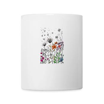 fleurs - Mug blanc - blanc - Devant