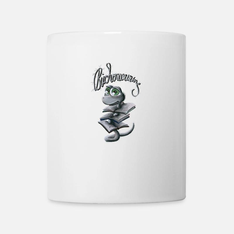Der Bücherwurm - Tasse - Weiß