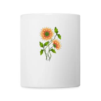Blumen - Tasse - Weiß - Vorne