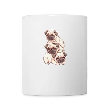 Pile de carlins - Mug blanc - blanc - Devant