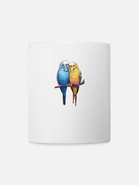 Wellensittichpaar Wellensittich - Tasse - Weiß